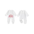 thumbnail image 2 of BemeyourBBs Baby Christmas Footie Romper Zip Front Embroidered Infant Jumpsuit, 2 of 9