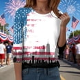 thumbnail image 6 of GEWSEY 4Th of July Shirts Women 3/4 Sleeve Crewneck Cute Shirts Casual Print T Shirt (Grey, M), 6 of 8