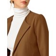 thumbnail image 6 of MODA NOVA Juniors Half Lapel Long Sleeves One Button Winter Mid-Length Overcoat, 6 of 7