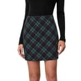 thumbnail image 3 of Lolmot Womens Plaid Flannel Skirts, Y2K Classic Fit High Rise Mini Skirt, Stretchy Pencil Skirts, Fall Winter Business Outfits, 3 of 9