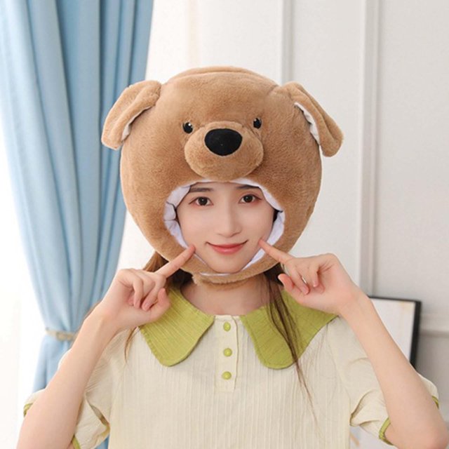 Gorro de peluche para cachorros, disfraces, accesorios, manualidades, cosplay, , decoración de fiestas, novedad para decoración , Macarena Sombrero de cachorro