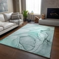 thumbnail image 6 of Addison Rugs Mayfield Washable Transitional Watercolors Teal Rectangle Rug, 9' x 12', 6 of 6