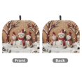 thumbnail image 2 of HELLHERO Not Easily Deformed Tea Cozy Insulation Keep Warm Polyester Canvas for Gift, Christmas Snowman Pattern, 2 of 8