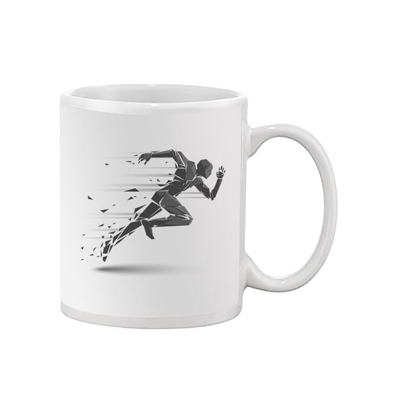 Black Runner Silhouette Mug Unisex's -Image by Shutterstock