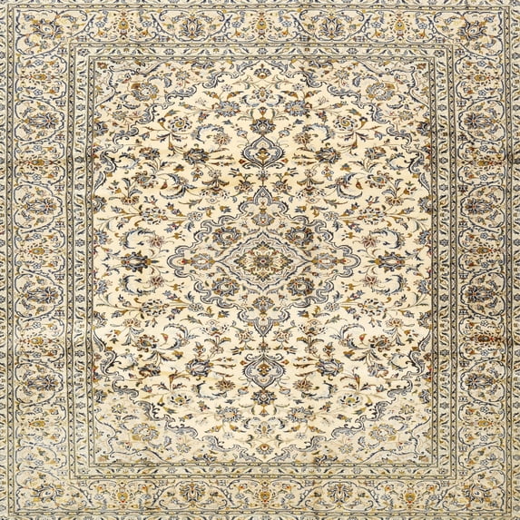 Ahgly Company Indoor Square Traditional Dark Almond Brown Persian Area Rugs, 3' Square