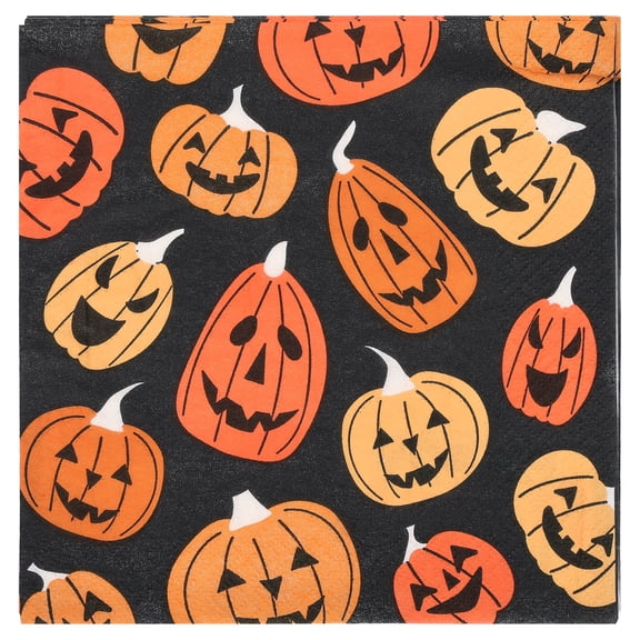 Jack-o'-Lantern Disposable Paper Plates, Multicolor, 8.5", 8 Count, Halloween by Way To Celebrate