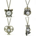 thumbnail image 5 of Ruanlalo Vintage Antique Bronze Necklace Chain Owl Heart Clock Quartz Pocket Watch Gift 5, 5 of 6