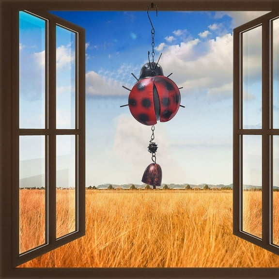 Memorial Wind Chimes Metal Bee Wind Chimes Metal Crafts Painted Decorative Pendants