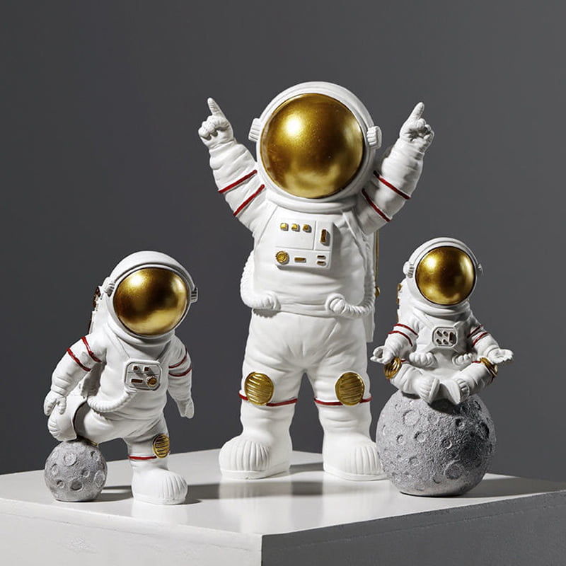 Nordic Style NASA Space Astronaut Resin Statue Phone Stand Ornament Home Decor 