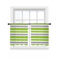 thumbnail image 2 of Sheer Curtain Panels White, Green and Gray Stripes Voile Window Curtains Striped Pattern Window Treatments Ligh Filtering Privacy Curtain Drapes for Bedroom Living Room 2 Panel Set 45 Inch, 2 of 9