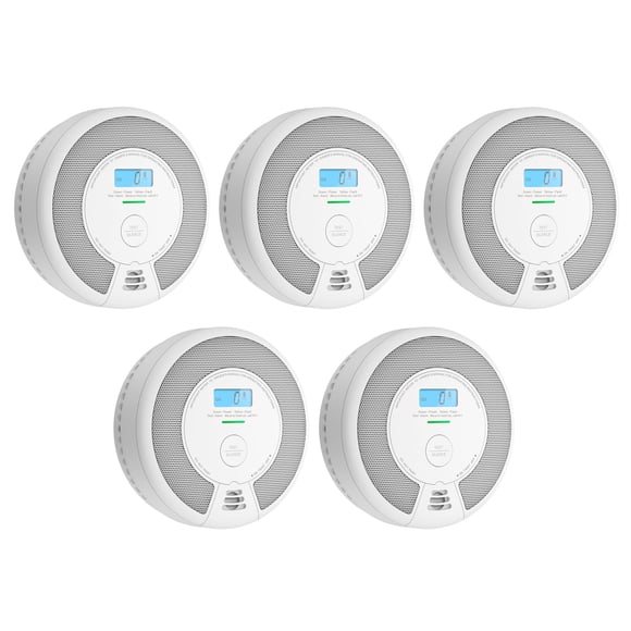 X-Sense Détecteur Combiné de Fumée et de Monoxyde de Carbone, Détecteur à Piles de 10 Ans, Certifié UL 217 et UL 2034, SC07, Lot de 5
