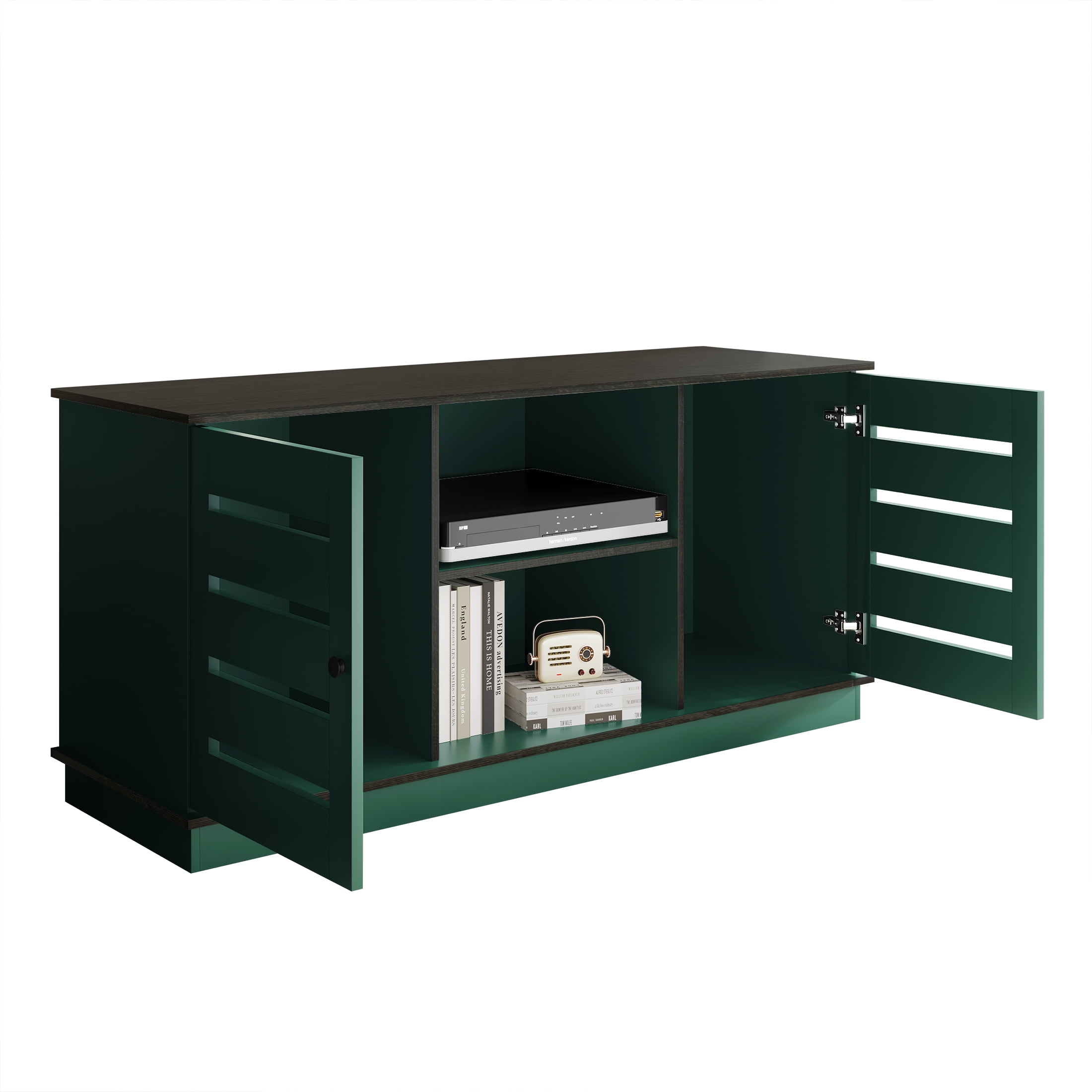 Castle Place Vintage TV Stand Console for TVs up to 50", Green
