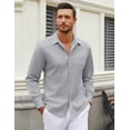 thumbnail image 4 of COOFANDY Men's Button Down Long Sleeve Dress Shirts Wrinkle Free Athletic Fit Untucked Shirt, 4 of 6