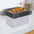 thumbnail image 2 of Aiqidi 6-Pack 1/2 Size Rectangular Steam Table Pans Stackable Stainless Steel Catering Containers Hotel Buffet Pans(33x26x15), 2 of 12