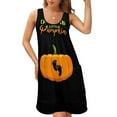 thumbnail image 2 of Expecting A Little Pumpkin Halloween Maternity Sleeveless U-Neck Fake Two Piece Dress Summer skirt bandage dress, 2 of 7