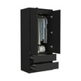 thumbnail image 7 of Newboti Furniture Austin 2 Drawers Armoire, Double Door, Hanging Rod -Black 0008, 7 of 7
