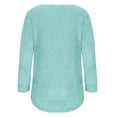 thumbnail image 5 of GigrtiJin Women鈥檚 Fall Winter Sweaters Long Sleeve Round Neck Plush Sweater Tops Solid Color Comfy Loose Blouse, 5 of 6