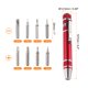 thumbnail image 2 of Uxcell 2Pcs 8 en 1 Mini Juego de Destornillador de Bolígrafos Magnéticos Pequeños con Puntas Phillips y Planas, Rojo, 2 of 6