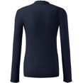 thumbnail image 2 of Lightweight Ruffle Mock Neck Tops Ribbed Lettuce Trim Soft Base Layer for Women, 2 of 6