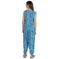 thumbnail image 4 of Moomaya Printed Rayon Nightwear Set For Womens Sleepwear Drop Crotch Pajama 2 Pcs Loungewear, 4 of 7