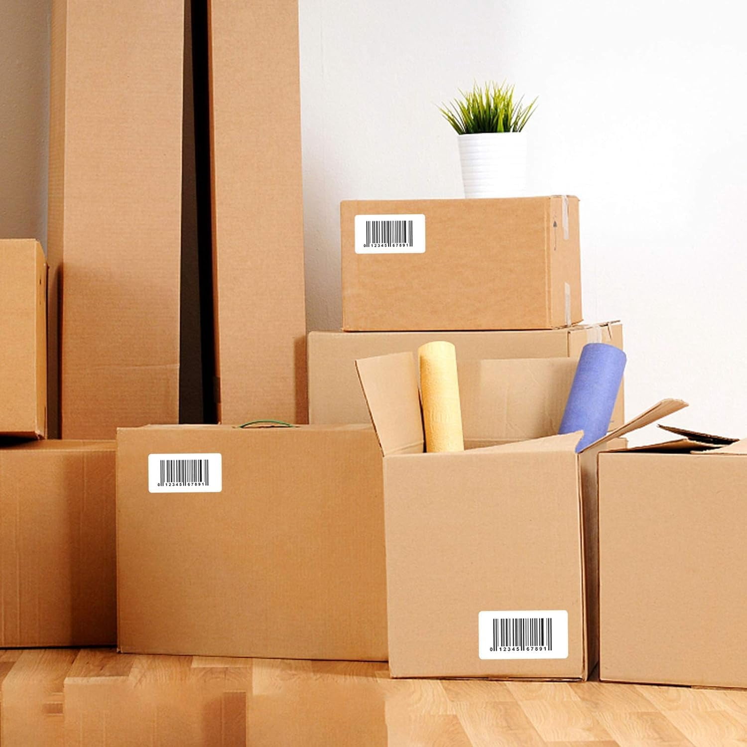 3" x 2" Direct Thermal Multipurpose & Shipping Address Labels Barcodes Postage Stickers for Zebra 2844 & Rollo Desktop Label Printer ( 750 Labels/Roll ) 12 Rolls