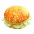 thumbnail image 3 of 1pc Realistic Burger Pillow Cushion-fun Prank Gift Office Chair Pad Creative Novelty Plush Toy Cheeseburger Pillow Large Plush Hamburger Plushie Pil, 3 of 5