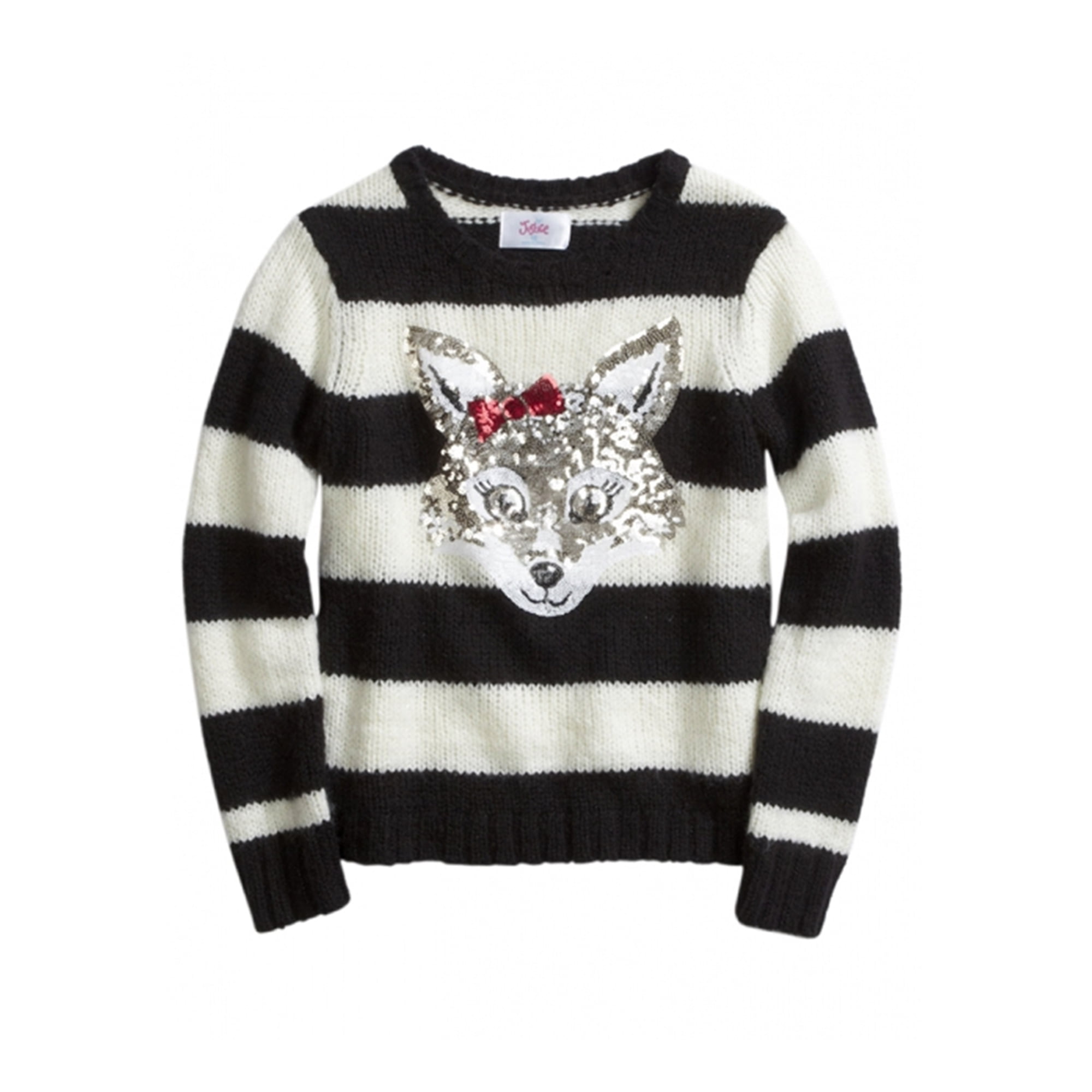 Justice Girls Fuzzy Penguin Knit Sweater 