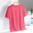thumbnail image 4 of Fnnxeal Summer T Shirts for Man, Solid Crew Neck Short Sleeve Tops Big and Tall Shirts Casual Mens Red Lightweight Tees Size XL, 4 of 4