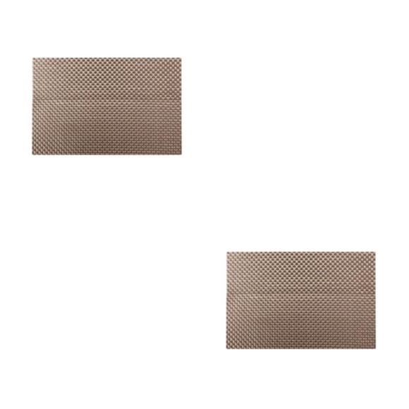 Bewildely Tapete de mesa, suministros para el hogar, posavasos de Color sólido, accesorio de bricolaje, accesorios antideslizantes de larga Oro 2piezas