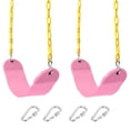 thumbnail image 1 of Swing Seat Playground Swing Set with EVA Seat, Plastic Coated Chain, Snap Hook and Carabiner, 1 of 8