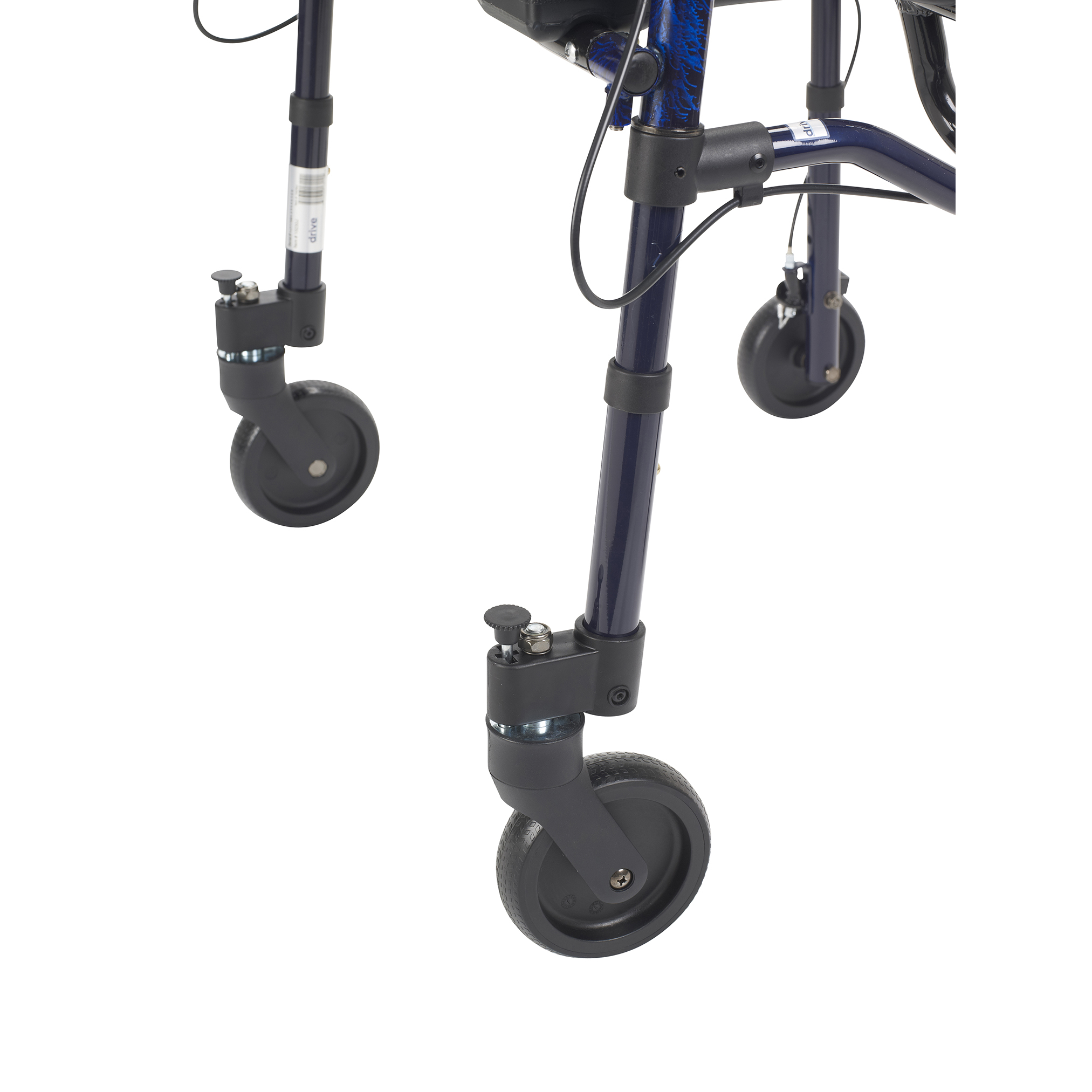 Drive Medical Clever Lite Walker Rollator, Junior, 5" Wheels, Flame Blue - image 5 of 6
