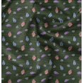 thumbnail image 1 of Soimoi Tissu en Velours Vert Imprimé d'Insectes Tissu de Couture Verges 58 Pouces de Large, 1 of 6
