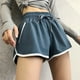 thumbnail image 3 of Pantalones cortos para correr para mujer, cintura elástica, cintura alta, bolsillos, deportivos, para entrenamiento, gimnasio, atléticos, 3 of 6