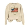 thumbnail image 2 of Uootdi American Flag 250th Long Sleeve Shirt for Women Patriotic Tshirt Stars Stripes Pullover Eagle Gift & Liberty – United Stat es, 2 of 3
