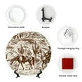 thumbnail image 4 of Balery Western Desert Cowboys2 Print Bone China Decorative Plate Ceramic Dinner Plates Art Crafts with Display Stand-6in, 4 of 6