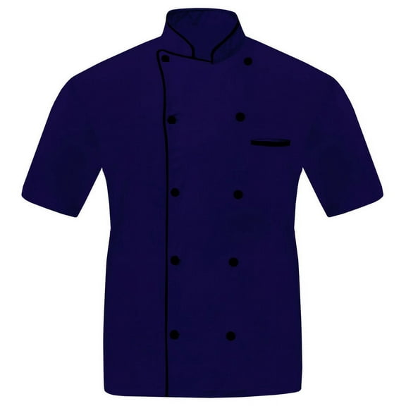 Leorenzo Creation HF-99 Men Black Chef Jacket/ Chef Coat Blue PN