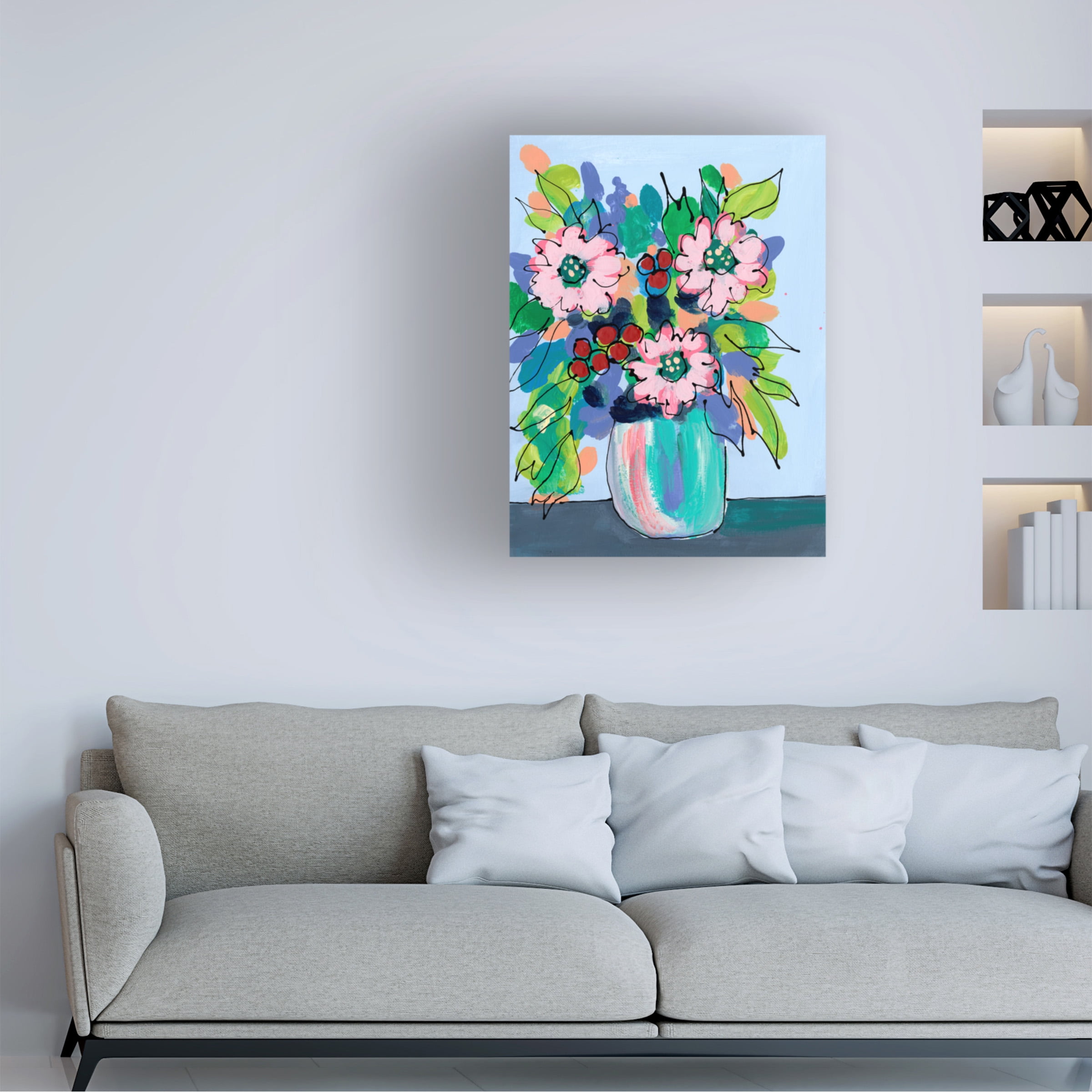 Regina Moore 'Rowdy Floral I' Canvas Art