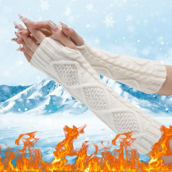 Ulitacool Womens Winter Gloves Gloves For Women Warm Glove Windproof Elastic Texting Solid Color Gloves Thermal Gloves Cute Everyday Wear White