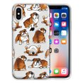 thumbnail image 1 of FINCIBO Soft TPU Clear Case Slim Protective Cover for Apple iPhone X, English Bulldog Funny Playful Postures, 1 of 3