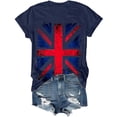 thumbnail image 3 of UANWENN Été Femmes Manches Courtes Col Rond Imprimé Floral Haut T-Shirts Chemises Décontractées Tee Blouse Chemises pour Femmes Hauts d'Été Décontractés Femmes Tee Col Roulé Décontracté sous-Vêtement Femme Chemise Espace Longue, 3 of 4