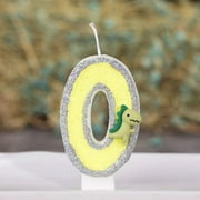 ANPEI Large Dinosaur Glitter Birthday Number Candle, 3 Tall