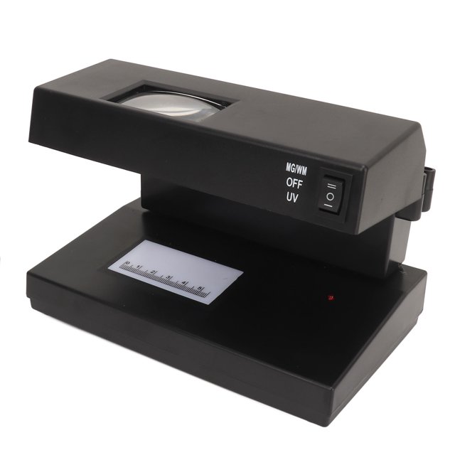 Detector De Moneda, Lupa ABS Amplia Aplicación Enchufe De EE. UU. UU. Detector De Billetes Falsos De 110 V Luz UV De 9 W Portátil Duradero Para Tienda