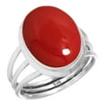 thumbnail image 1 of 925 Sterling Silver Ring For Women - Teens Red Stone Gemstone Silver Ring Size 12.5 October Birthstone Handmade Silver Ring Size 12.5 Valentine's Day Gift For Ladies 925 Silver Gemstone Jewelry, 1 of 5