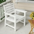 thumbnail image 2 of Patio Chair Garden Chairs, All-Weather Outdoor Dining Chair with 400lbs Capacity, White, 2 of 6