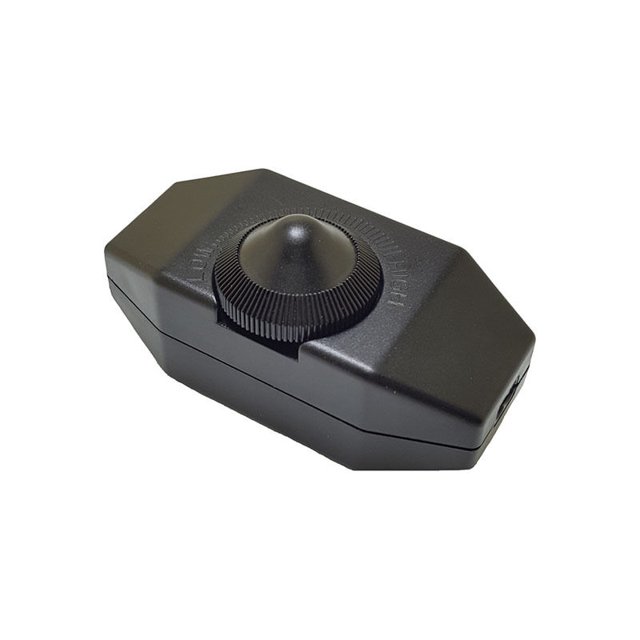 Diseño de 1 A 220 V CA, regulador de intensidad LED regulable (regulador giratorio), LED regulable de encendido/apagado, interruptor en línea de 110-220 V, negro