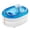 1-Blue White+1, variant on WOPET Pet Dog Cat Water Fountains , 67oz/2L with 1 Filter, Blue White