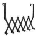thumbnail image 3 of Door Hanger, Behind Door Hanger, Door Hanging Rack Wall Mount Hanger, Foldable For Garage, Garden, Kitchen, Laundry, Office Door Hanger For Coats 6 Hooks, 3 of 8