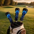 thumbnail image 2 of Uorisanigo Golf Club Driver/Fairway Wood/Hybrid Headcovers PU Leather Blue Rose Head Cover, 3 PCS Set Headcovers for Club Protective, Wrinkle-Resistant Essential Golf Accessories, 2 of 7