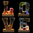 thumbnail image 4 of Home Decor Floral Resin Night Light, 2024 New Resin Letters with LED Light Floral Resin Letter Table Lamp,Light Up Letters Sign for Night Light, Birthday Gift Her,Gift for Mom, Wife, 4 of 7