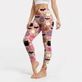 thumbnail image 4 of adviicd Womens Halloween Leggings Fall Pumpkin Printed Stretchy Leggings Comfort Yoga Pants Costumes (Pink, L), 4 of 8